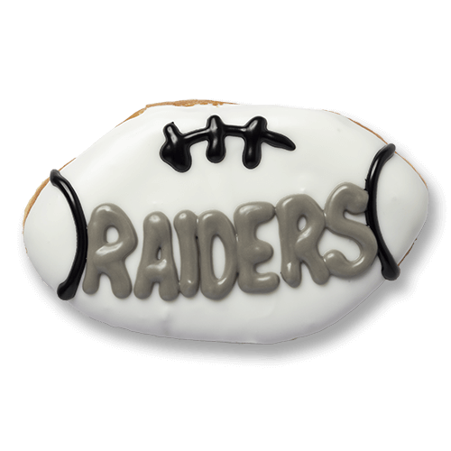 An image of a Raiders Football doughnut