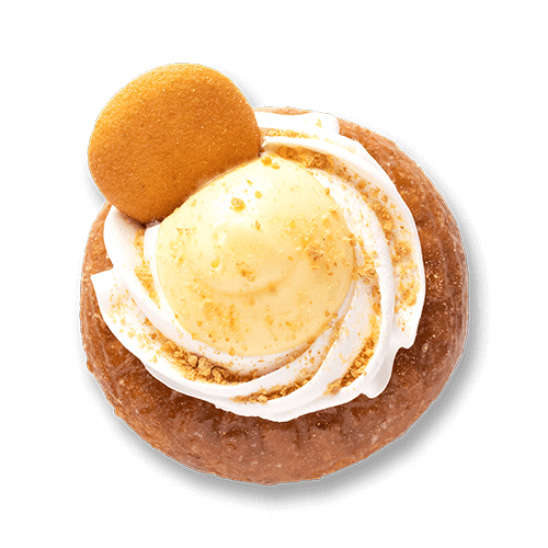An image of a Banana Puddin doughnut