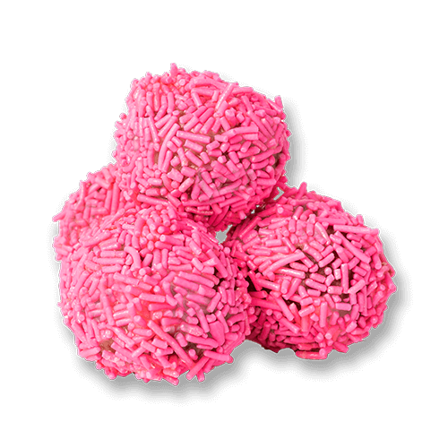 an image of RainbowPink Velvet sprinkles PEE WEEZ doughnuts