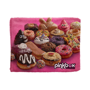 Pinkbox Doughnuts pink blanket