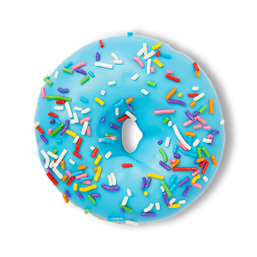 An image of a Blue Rainbow Ring doughnut